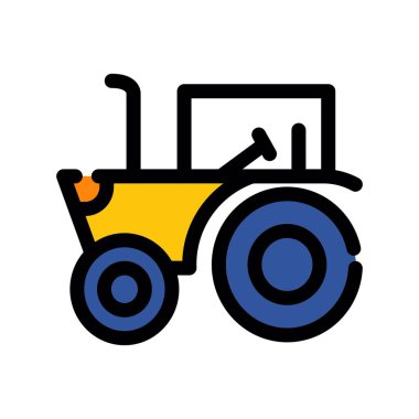 Traktör simge, düz tasarım