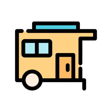 kamp vektörü simgesi çizimi