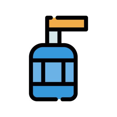 Benzin istasyonu ikon vektörü. Benzin istasyonu tabelası. izole edilmiş sınır sembolü çizimi