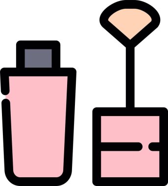 Kozmetik. Web simgesi basit illüstrasyon