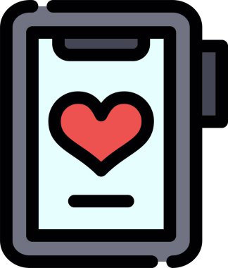 kalp aşkı simgesi - taslak biçiminde