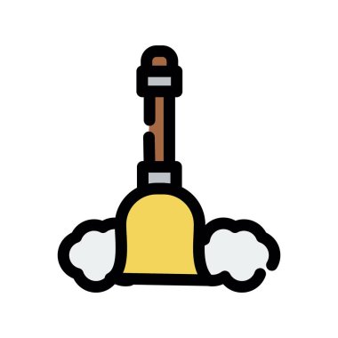 çan vektörü düz renk simgesi