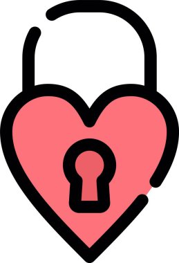 Kalp kilidi. Basit illüstrasyon