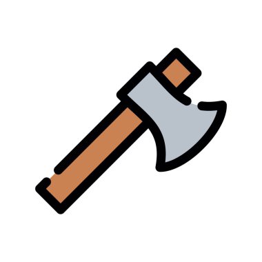 Axe vektör düz renk simgesi