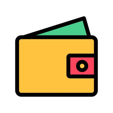 cüzdan simgesi vektör illüstrasyon tasarımı