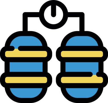 hava balonu simgesi, dış hat vektörü