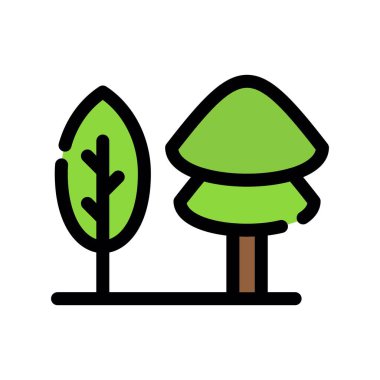 ağaç düz çizgi simgesi