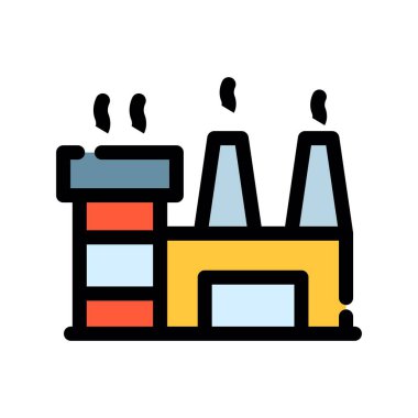 Fabrika simgesi vektör illüstrasyonu