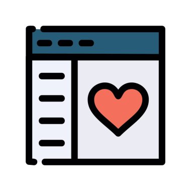 Web tasarım vektör renk çizgisi simgesi