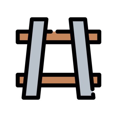 Tahta bir işaretin vektör illüstrasyonu