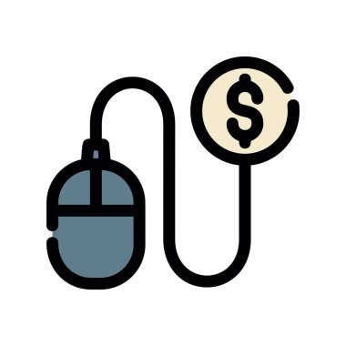 vektör para çantası simgesini