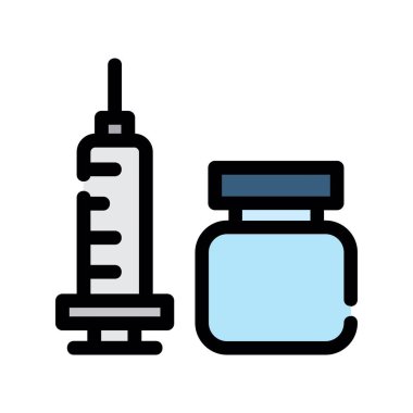 enjeksiyon ve ilaç renk çizgisi simgesi