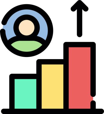 iş grafiği vektör simgesi