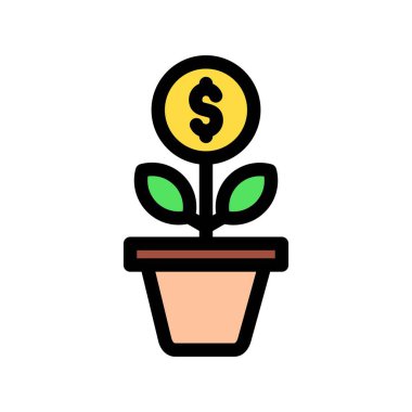 para vektörü düz renk simgesi