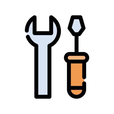 Web ve mobil uygulaması tasarım, inşaat logo kavramı için beyaz arka plan üzerinde izole inşaat simge vektör