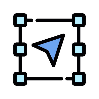 ağ simgesi vektörü. İnce çizgi işareti. izole edilmiş sınır sembolü çizimi