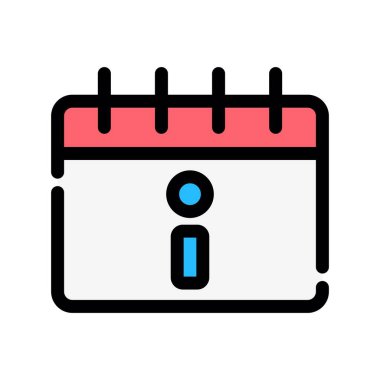 takvim vektörü düz renk simgesi