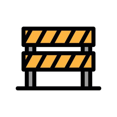 Beyaz arka plan üzerinde bariyer şeffaf işareti izole bariyer simge vektör