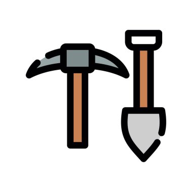 kürek simgesi vektör illüstrasyonu