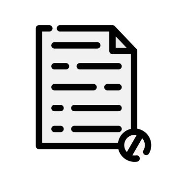 belge simgesi vektör illüstrasyonu