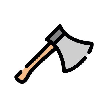 Axe vektör düz renk simgesi