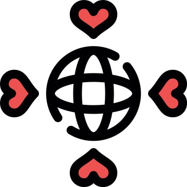 kalp romantik ikonu sever.