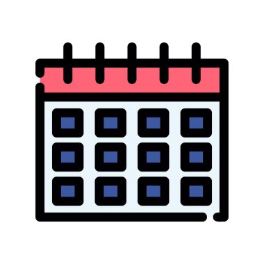 Takvim Düz Vektör Simgesi Tasarımı