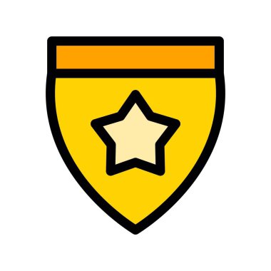 yıldız vektörü düz renk simgesi