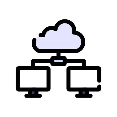 Bulut hesaplama simgesi. düzenlenebilir vektör