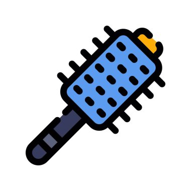 saç rengi ikon vektörü için fırça. Saç teli için fırça. izole edilmiş sembol çizimi