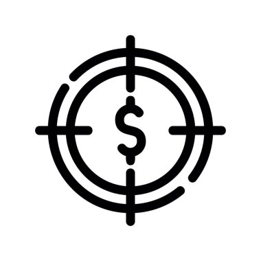 para vektörü ince çizgi simgesi