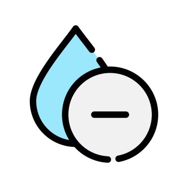 Su damlası ikonu. beyaz arkaplanda izole edilmiş su damlası vektör simgesi rengi