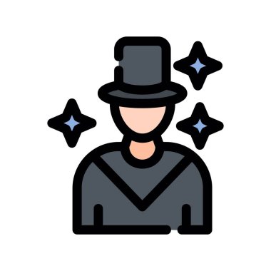 Avatar, adam, adam, adam, iş soyut düz renk ikonu şablonu