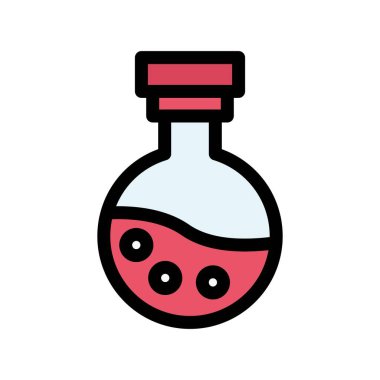 Kimyasal test tübü renk ana hatları vektörü