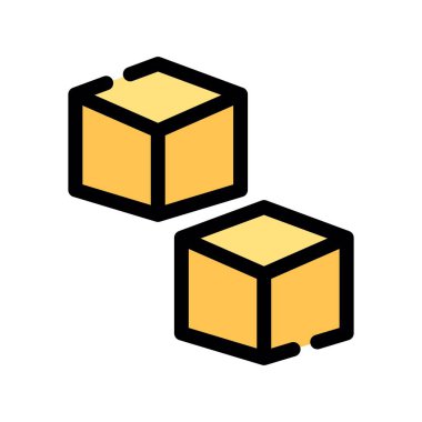 Kutusu simge vektör web ve mobil uygulaması tasarımı, logo kavramı kutu için izole üzerinde beyaz arka plan