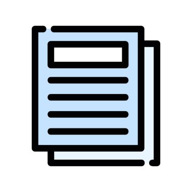 gazete vektörü düz renk simgesi