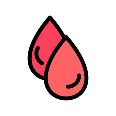 Kan bağışı simgesi renk ana hatları vektörü