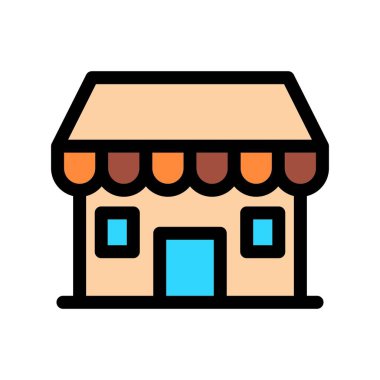 dükkan simgesi renk özet vektörünü sakla