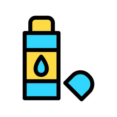 yağ vektörü düz renk simgesi