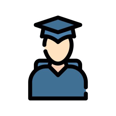 Şeffaf bir arkaplan üzerinde mezuniyet vektörü çizimi. Birinci kalite semboller. Konsept ve grafik tasarımı için vuruş simgesi.