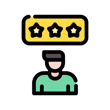 derecelendirme vektörü renk çizgisi simgesi