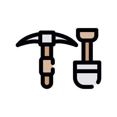 Axe vektör düz renk simgesi