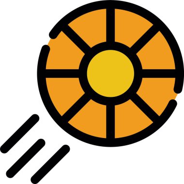 Güneş. Web simgesi basit illüstrasyon