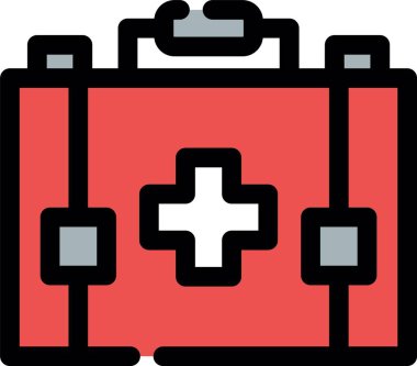 tıbbi kit simgesi vektör illüstrasyonu