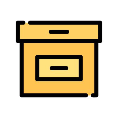 kutu vektörü ince çizgi simgesi