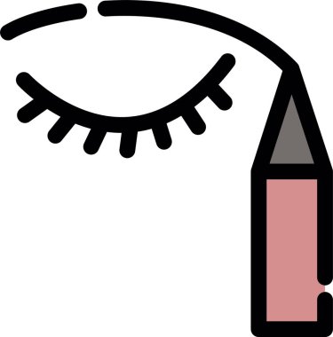 Maskara moda makyaj ikonu - taslak biçimi