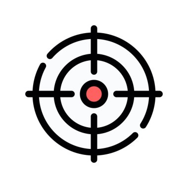 hedef vektör düz renk simgesi