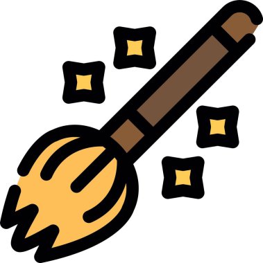 fırça simgesi, vektör illüstrasyonu