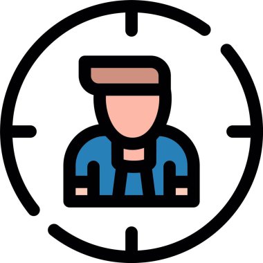 Hedef. Web simgesi vektör illüstrasyonu