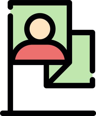 Avatar kişi simgesi - ana hatlar biçimi